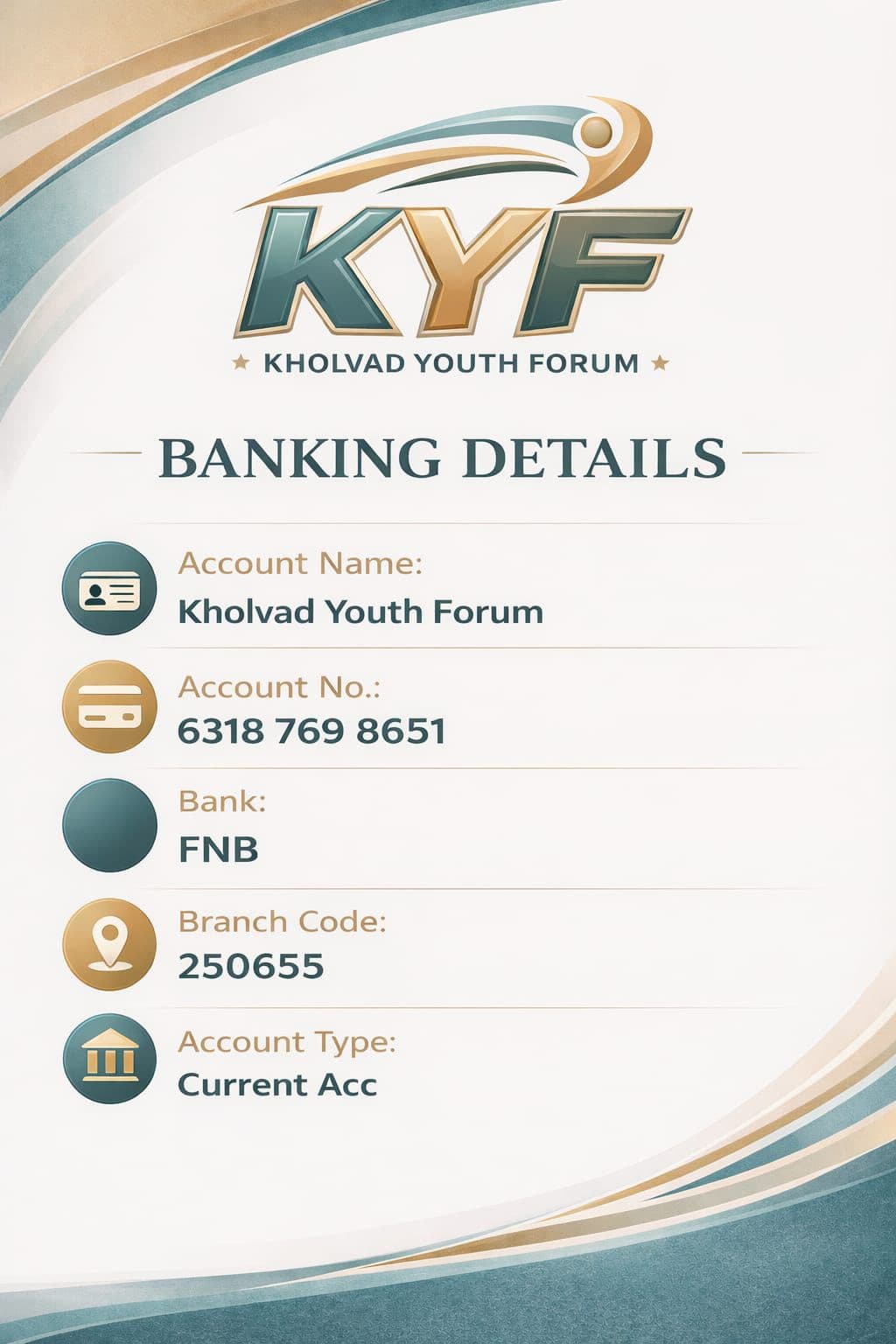 Stall Payment Banking Details